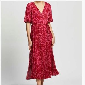 Mango Pleated Floral Dress